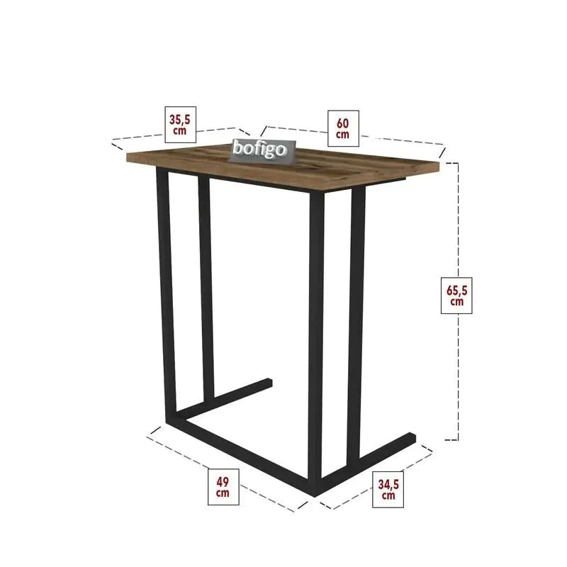 ლეპტოპის მაგიდა (მუქი ხის ფაქტურით) - Rcheuli.ge